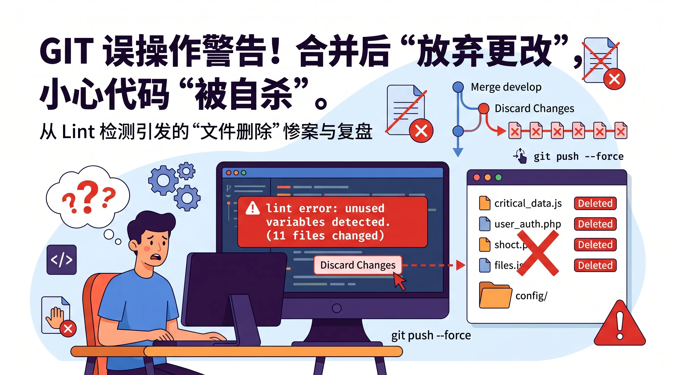 文章:Git 踩坑复盘：合并后点了“放弃更改”，差点删掉别人的代码缩略图